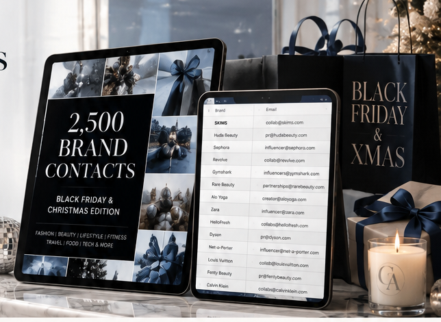 CollabAtlas Black Friday and Christmas 2,500 brand contacts digital edition illustrative product mockup